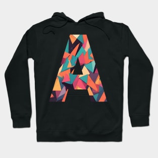 Letter A with a pattern of geometric shapes Hoodie